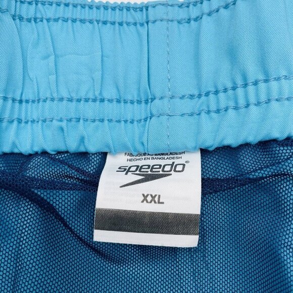 Speedo Mens Size XXL 7.5" Volley Blue Atoll Colorblock Swim Trunks in Blue 2030 - Picture 8 of 9